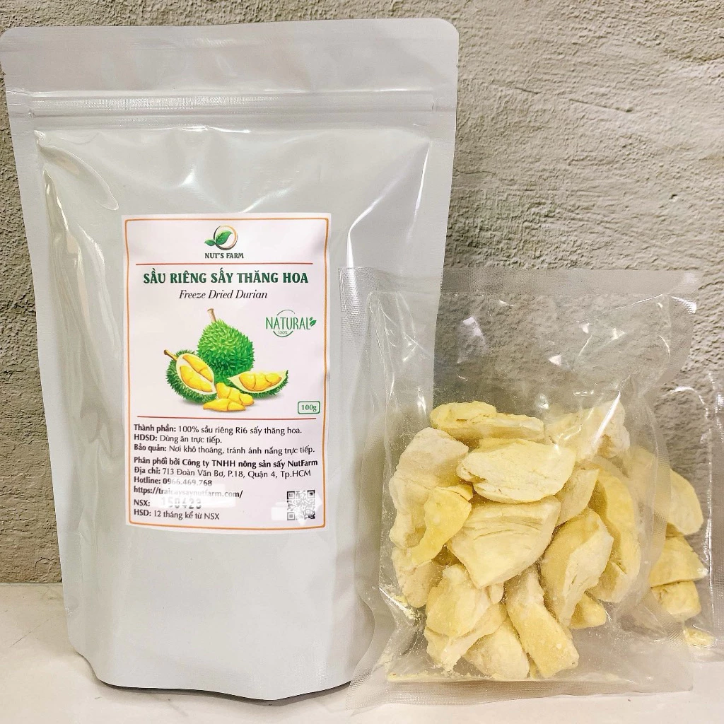 Sầu riêng sấy nguyên múi 100g